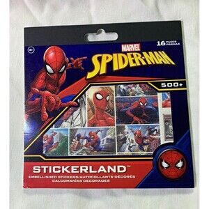 Sandylion Stickerland Marvel Spider-Man Sticker Book, 500+ Stickers, 16 Pages